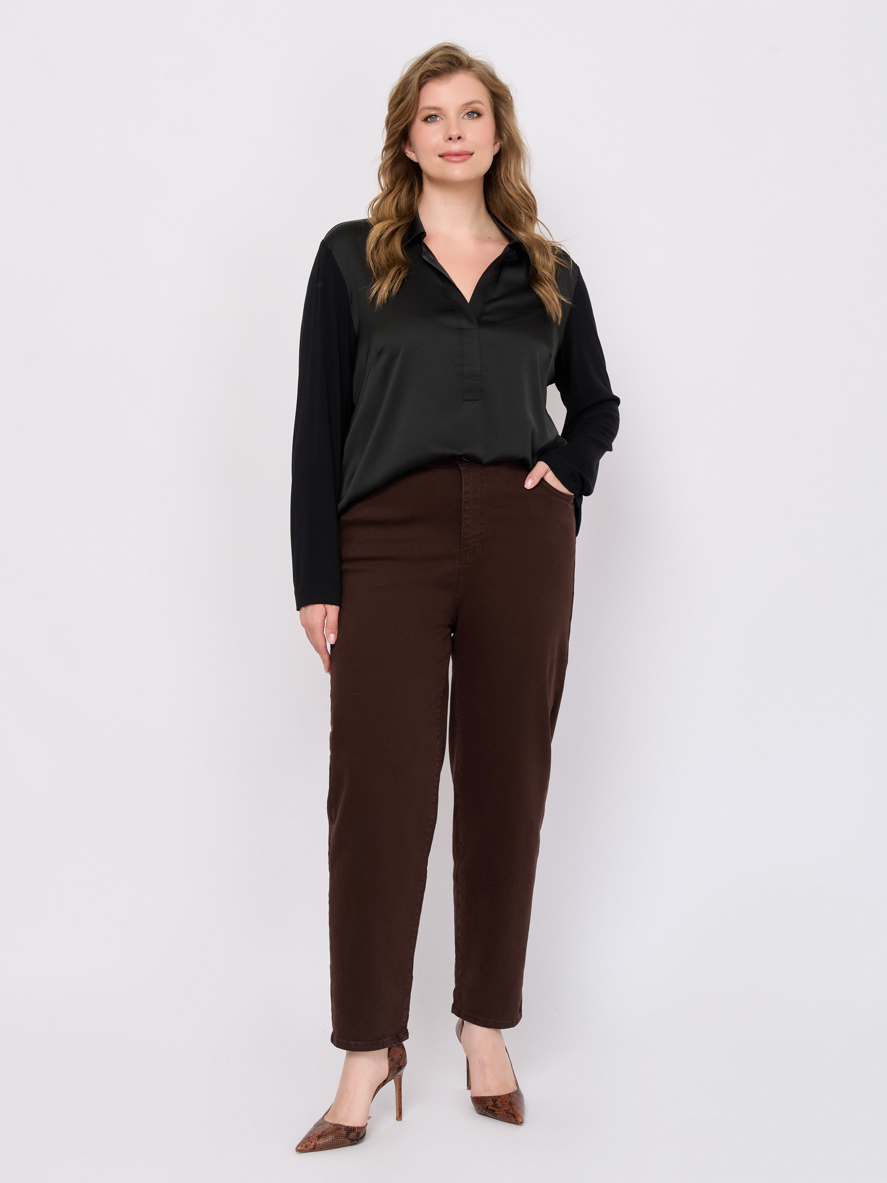 Э8402.2037/м/25-02 Брюки джинсовые Mat Fashion