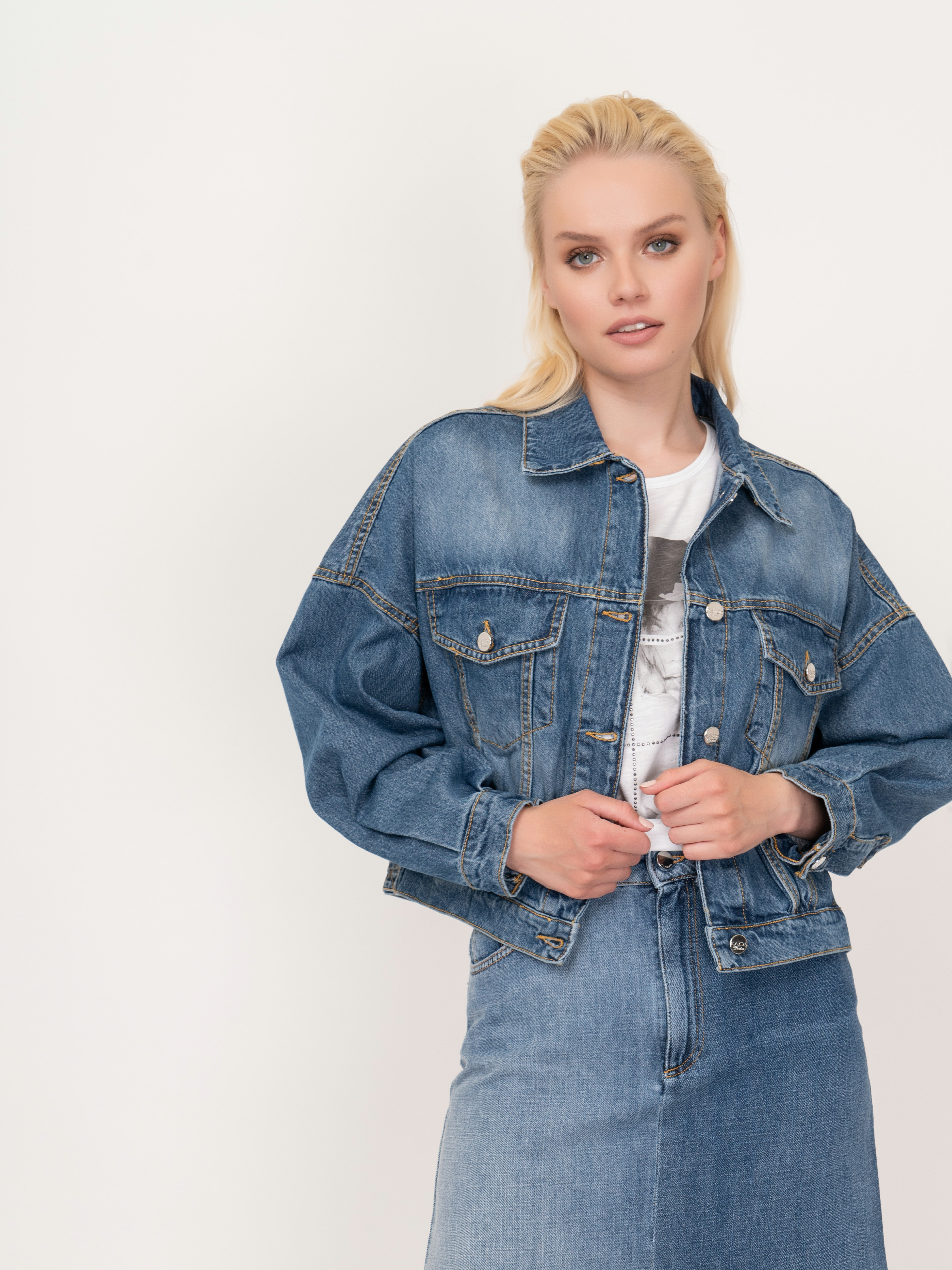 ЭNP6GZ010/21-01 Куртка джинсовая Kaos Denim